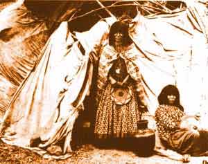 Apache woman and child