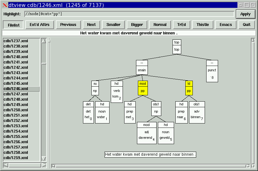 Screenshot of DTView