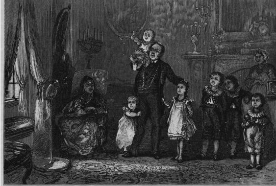 familie Kegge in woonkamer