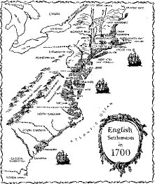 Engelse nederzettingen in 1700