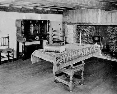 Rooms like this colonial kitchen, authentic in every detail are preserved in the American Wing of New York's Metropolitan Museum of Art. Here, thousands of visitors annually glimpse a way of life long past