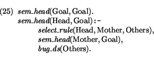 \pr\pred
\head{\mbox{\it sem\_head}(\mbox{\rm Goal},\mbox{\rm Goal}).}
\head{\mb...
...er},\mbox{\rm Goal}),}
\body{\mbox{\it bug\_ds}(\mbox{\rm Others}).}
\epred\epr