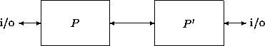 \begin{figure}
\begin{picture}
(200,60)
\put(90,30){\makebox(0,0){i/o}}
\put(110...
...30){\vector(1,0){10}}
\put(310,30){\makebox(0,0){i/o}}
\end{picture}\end{figure}