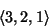 \begin{displaymath}
\langle 3, 2, 1 \rangle
\end{displaymath}