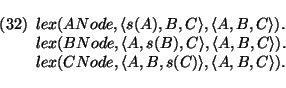 \pr\pred
\head{lex(ANode,\langle s(A),B,C\rangle,\langle A,B,C\rangle).}
\head{l...
...e).}
\head{lex(CNode,\langle A,B,s(C)\rangle,\langle A,B,C\rangle).}
\epred\epr