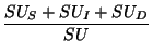 $\displaystyle {\frac{SU_S + SU_I + SU_D}{SU}}$