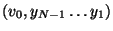 $(v_0,y_{N-1}\dots y_1)$