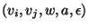 $(v_i,v_j,w,a,\epsilon)$