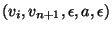 $(v_i,v_{n+1},\epsilon,a,\epsilon)$