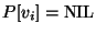 $P[v_i] =
\mbox{NIL}$